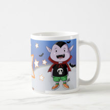 Petit vampire mignon personnalisé Halloween Tasse À Café