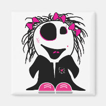petit zombi mignon girly aimant pour réfrigérateur
