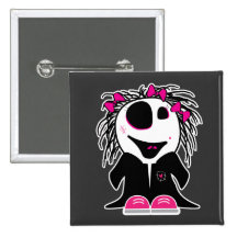petit zombi mignon girly badge