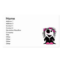 petit zombi mignon girly modèle de carte de visite