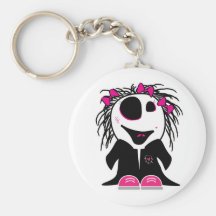 petit zombi mignon girly porte-clefs