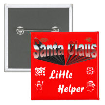 Petite aide du père noël, personnaliser de police  badges avec agrafe