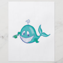 petite baleine de sourire mignonne tract personnalisé