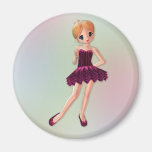Petite ballerine 2 aimant pour réfrigérateur