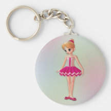 Petite ballerine porte-clefs