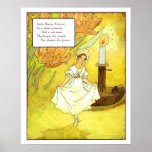 Petite bonne d'enfants Etticoat d'impression vinta Affiches