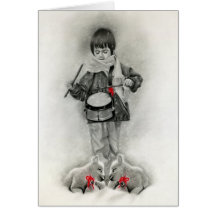 Petite carte de garçon de batteur