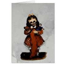 Petite carte de Noël morte de fille