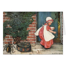 Petite comptine vintage de Mlle Muffet Spider Cartes