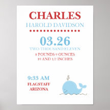 Petite copie de mur de faire-part de naissance de  affiche