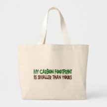 Petite empreinte de pas de carbone sacs de toile