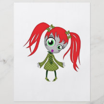 Petite fille déplaisante effrayante prospectus