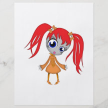 Petite fille déplaisante effrayante tract personnalisé