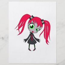 Petite fille déplaisante effrayante prospectus