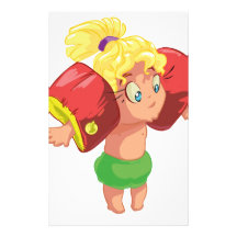 Petite fille en mer papiers à lettres