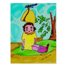 petite fille histoire carte postale