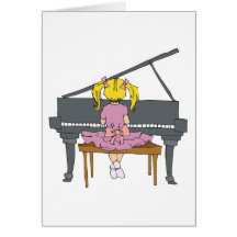 petite fille jouant le piano cartes