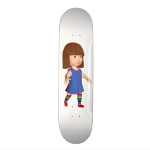 Petite fille planches à roulettes customisées