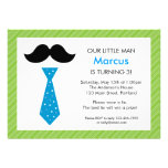 Petite invitation d'anniversaire d'homme - vert