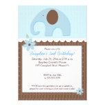 Petite invitation d'anniversaire du garçon d'éléph