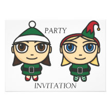 Petite invitation de partie d'aides de Santa