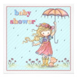 Petite invitations mignons de baby shower de fille