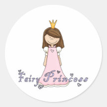 Petite jolie princesse féerique mignonne autocollants ronds