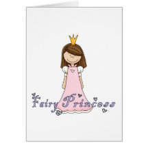 Petite jolie princesse féerique mignonne carte de vœux