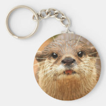 Petite loutre griffée asiatique porte-clef