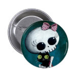 Petite Mlle Death - beauté de Hallowen Badges