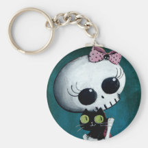 Petite Mlle Death - beauté de Hallowen Porte-clefs