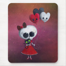 Petite Mlle Death Valentine Girl Tapis De Souris