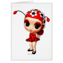 Petite Mlle Ladybug Cartes