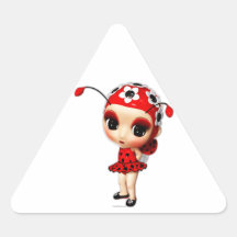 Petite Mlle Ladybug Stickers En Triangle