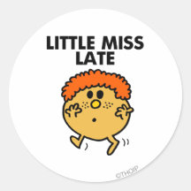 Petite Mlle Late Classic Autocollants Ronds