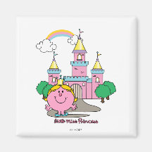 Petite Mlle le princesse et le château 1 Aimant