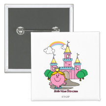 Petite Mlle le princesse et le château 1 Badges Avec Agrafe