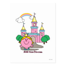 Petite Mlle le princesse et le château 1 Cartes Postales