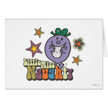 Petite Mlle Naughty Stars et fleurs Carte