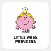 Petite Mlle princesse Classic Sticker Carré