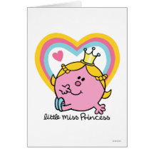 Petite Mlle princesse Heart Carte De Vœux