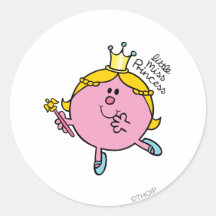 Petite Mlle princesse Icon 2 Autocollants Ronds