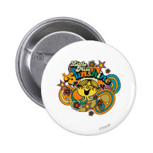 Petite Mlle Sunshine Floral Swirls Badge Avec Épingle