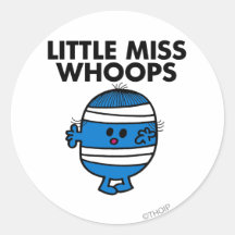 Petite Mlle Whoops Classic Autocollants Ronds