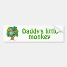 Petite photo de coutume de singe d'arbre mignon de adhésifs pour voiture