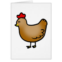 Petite poule cartes de vœux