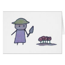 Petite une carte de note de jardinage