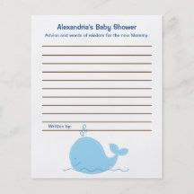 Petites cartes de conseil de baby shower d'insecte tract
