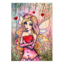 Petites cartes féeriques de Valentine Valentine mi Modèles De Cartes De Visite