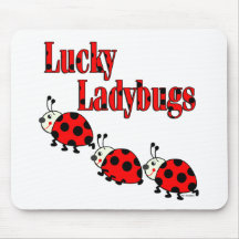 Petites coccinelles chanceuses tapis de souris